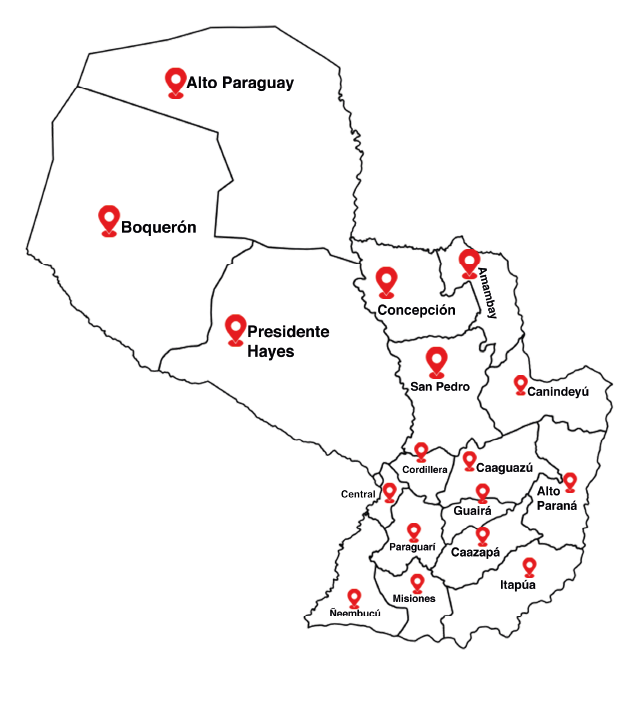Mapa Cobertura Paraguay